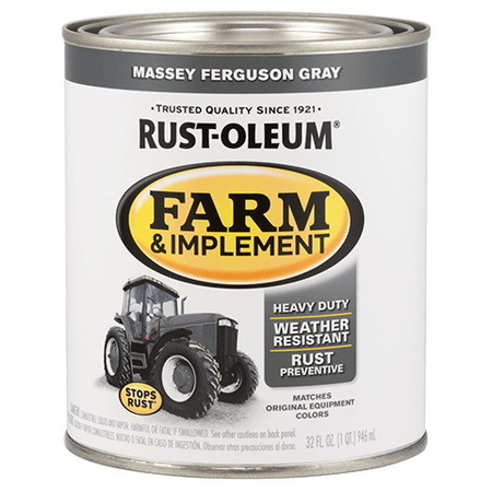 RUST-OLEUM PAINT QT MASSEY FERGUSN GY FARM/IMPLEMEN 280157